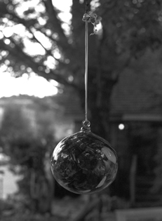 Black and White Photograph Blowing Rock NC Glass Ornament