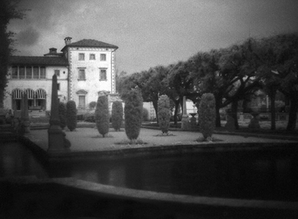 Black and White PhotographVizcaya Reflection Pool #2