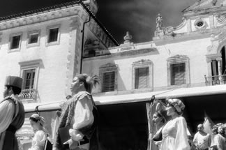  Black and White PhotographVizcaya Renaissance Festival Triptych Center